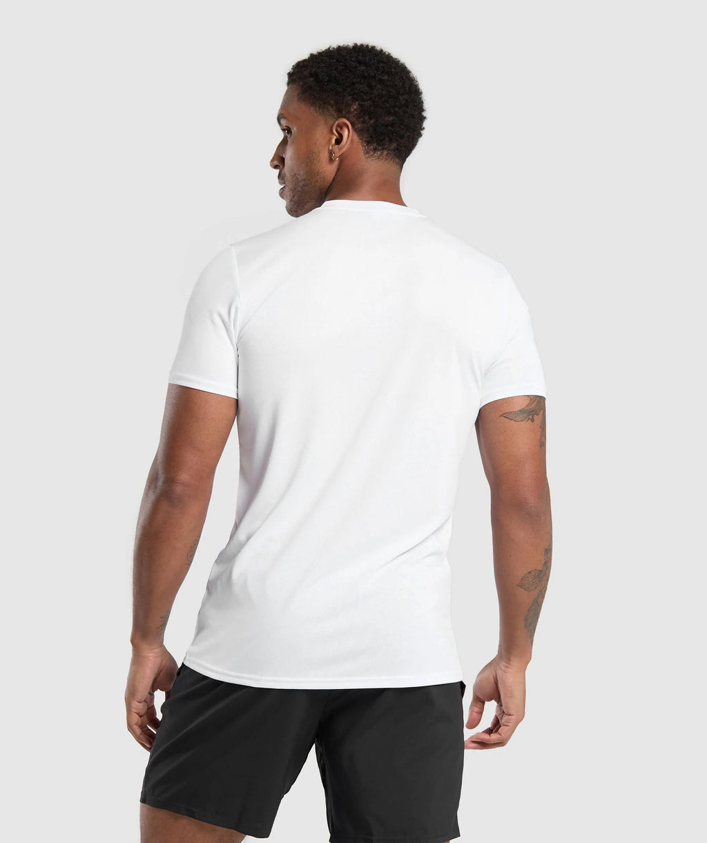 Gymshark Arrival V-Neck T Shirt - White