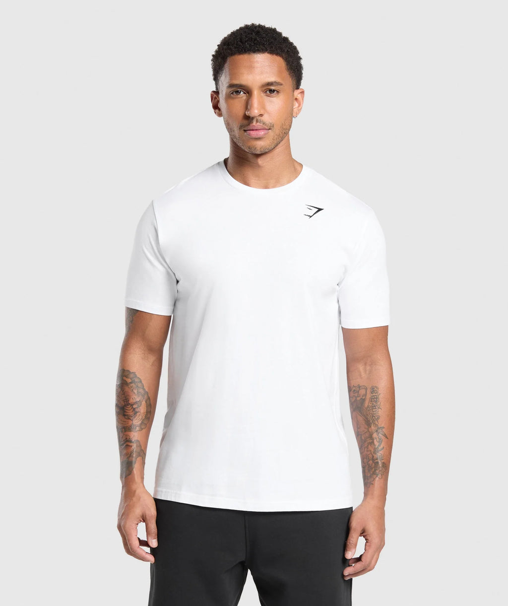 Gymshark Crest T Shirt - White