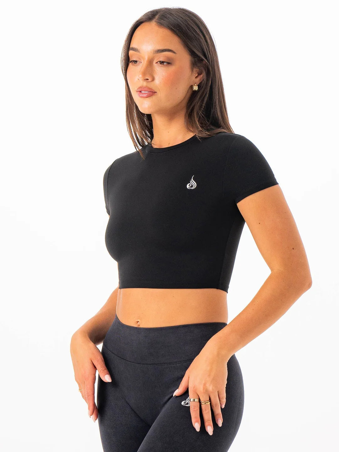 Ryderwear NKD Cropped Tee - Black