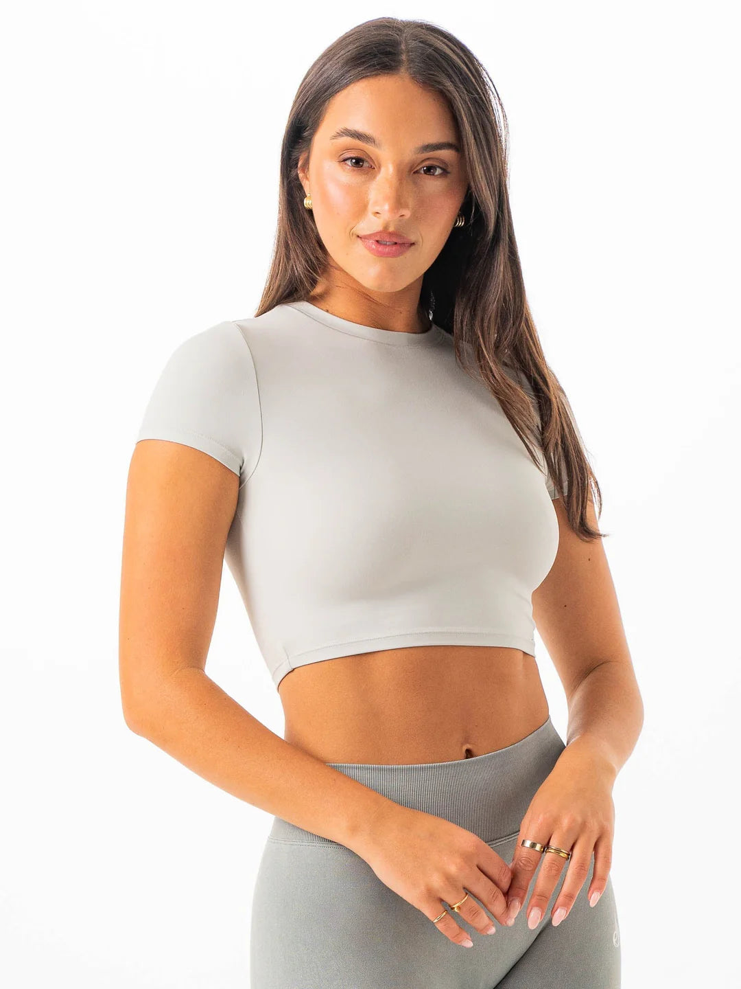 Ryderwear NKD Cropped Tee - Sage