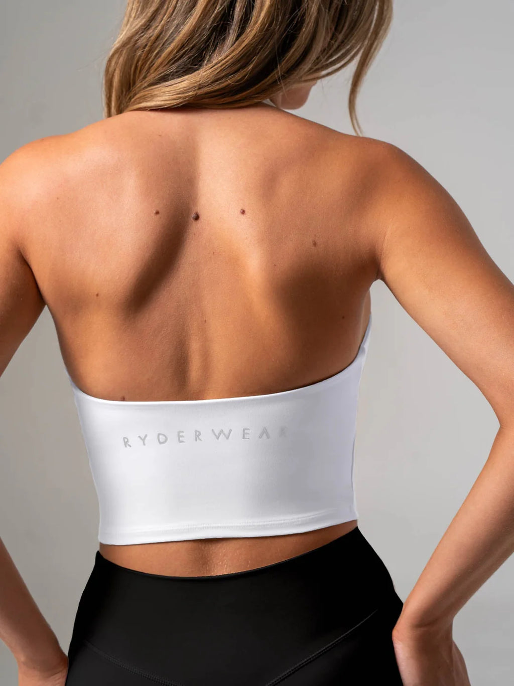 Ryderwear NKD Cross Over Halter Tank - White