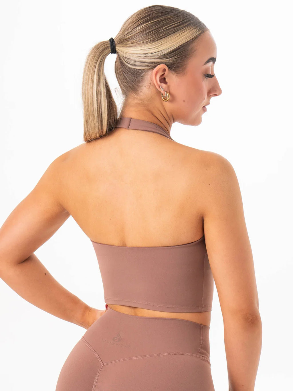Ryderwear NKD Halter Shelf Tank - Mocha