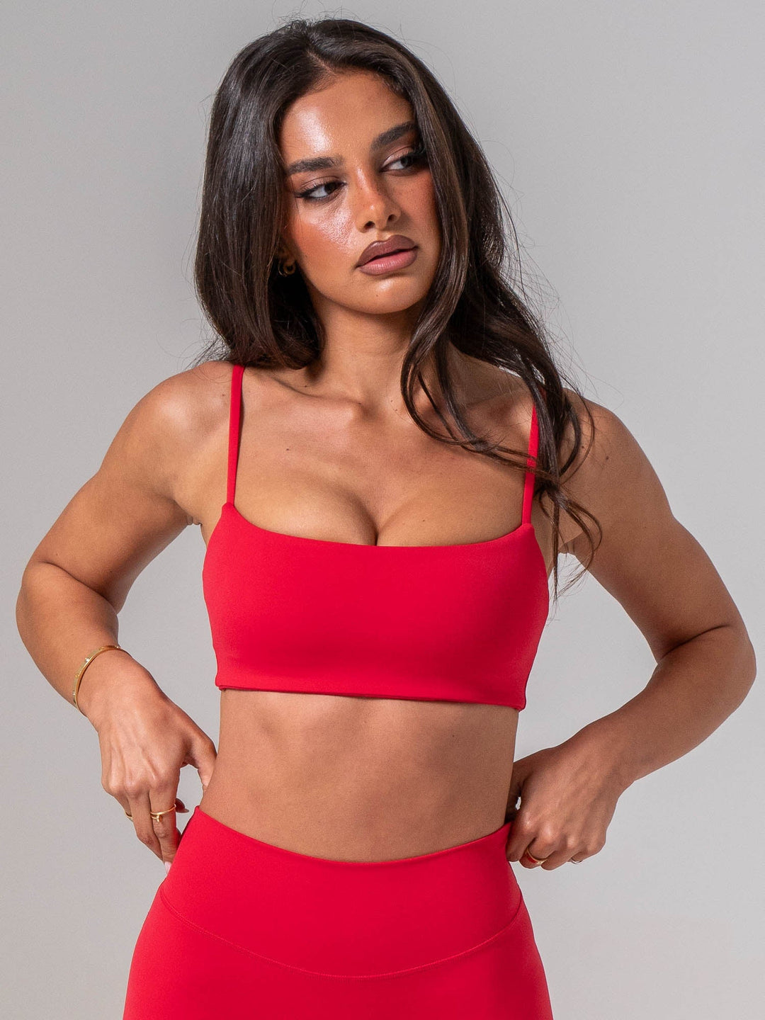 Ryderwear NKD Core Bra in cherry, front view