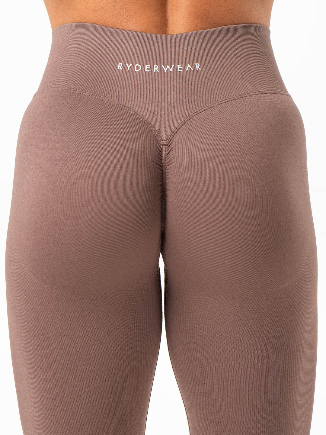 Ryderwear Sculpt Seamless Leggings in mocha, detail view