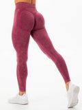 Ryderwear Stonewash Scrunch Seamless Leggings - Wine