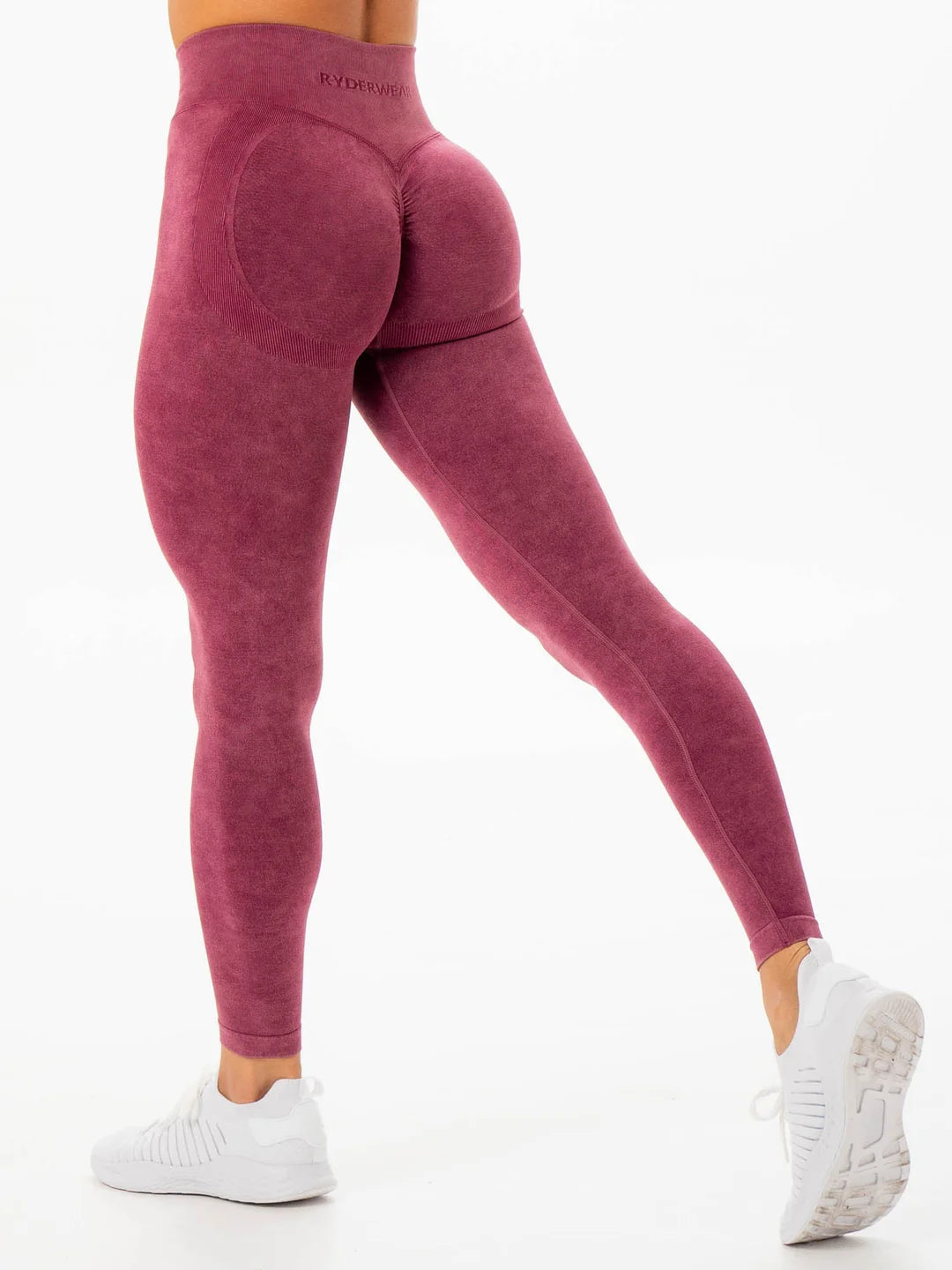 Ryderwear Stonewash Scrunch Seamless Leggings - Wine