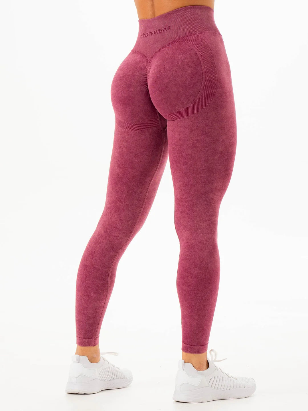 Ryderwear Stonewash Scrunch Seamless Leggings - Wine
