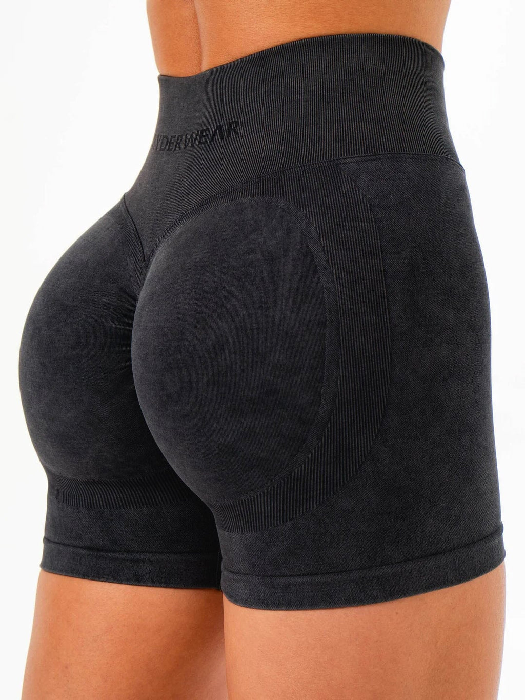 Ryderwear Stonewash Scrunch Seamless Shorts - Black