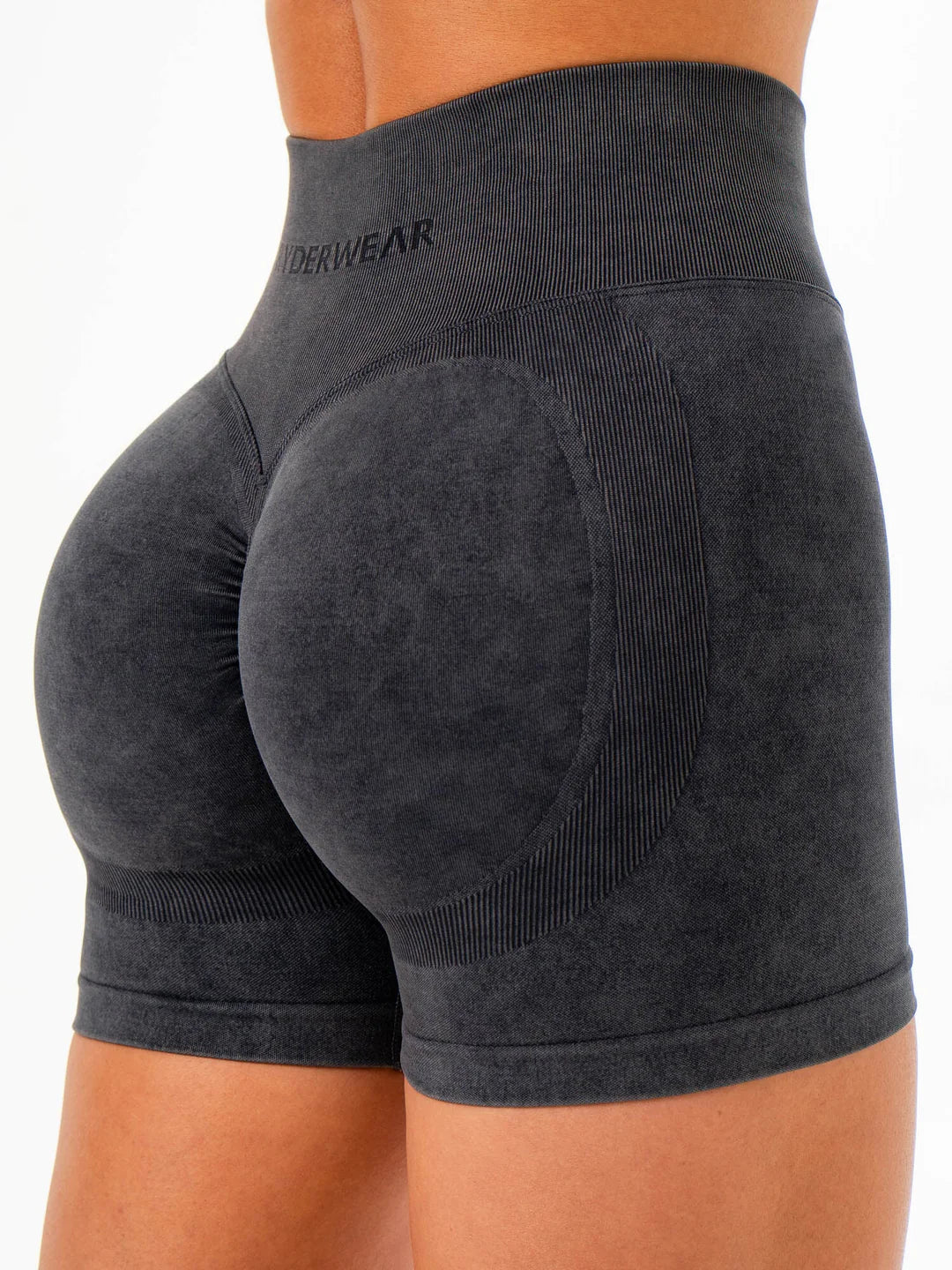 Ryderwear Stonewash Scrunch Seamless Shorts - Charcoal