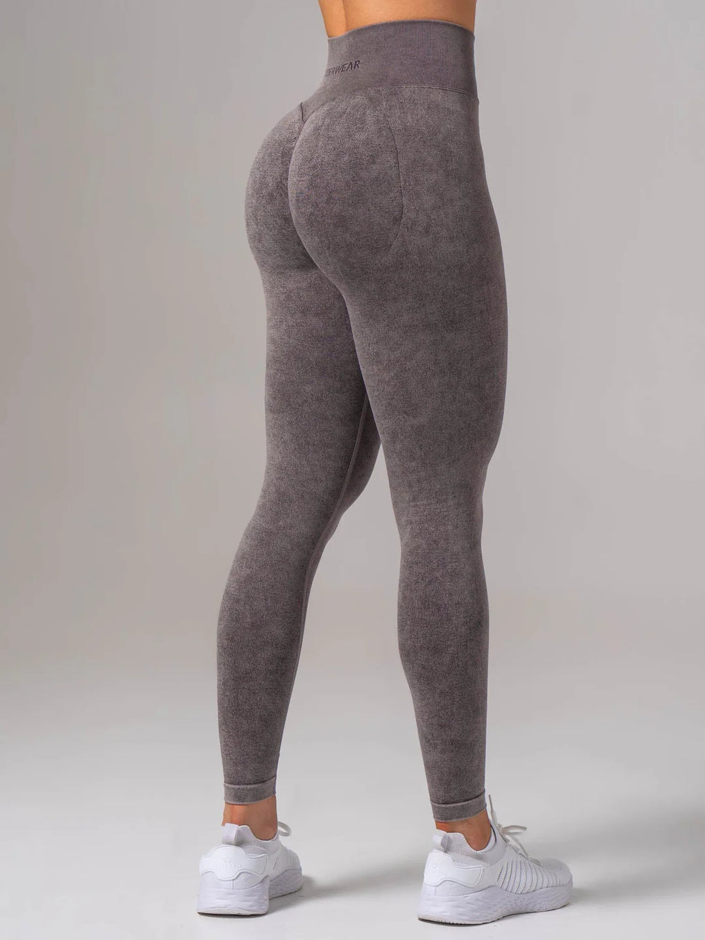 Ryderwear Stonewash Seamless Invisible Scrunch Leggings - Cocoa