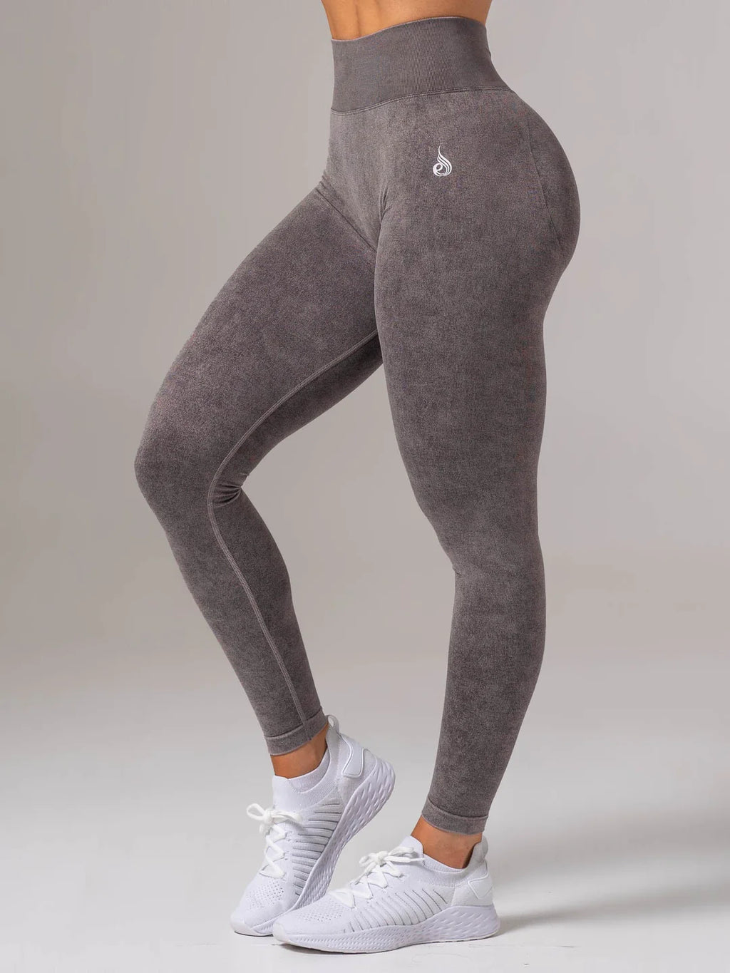 Ryderwear Stonewash Seamless Invisible Scrunch Leggings - Cocoa