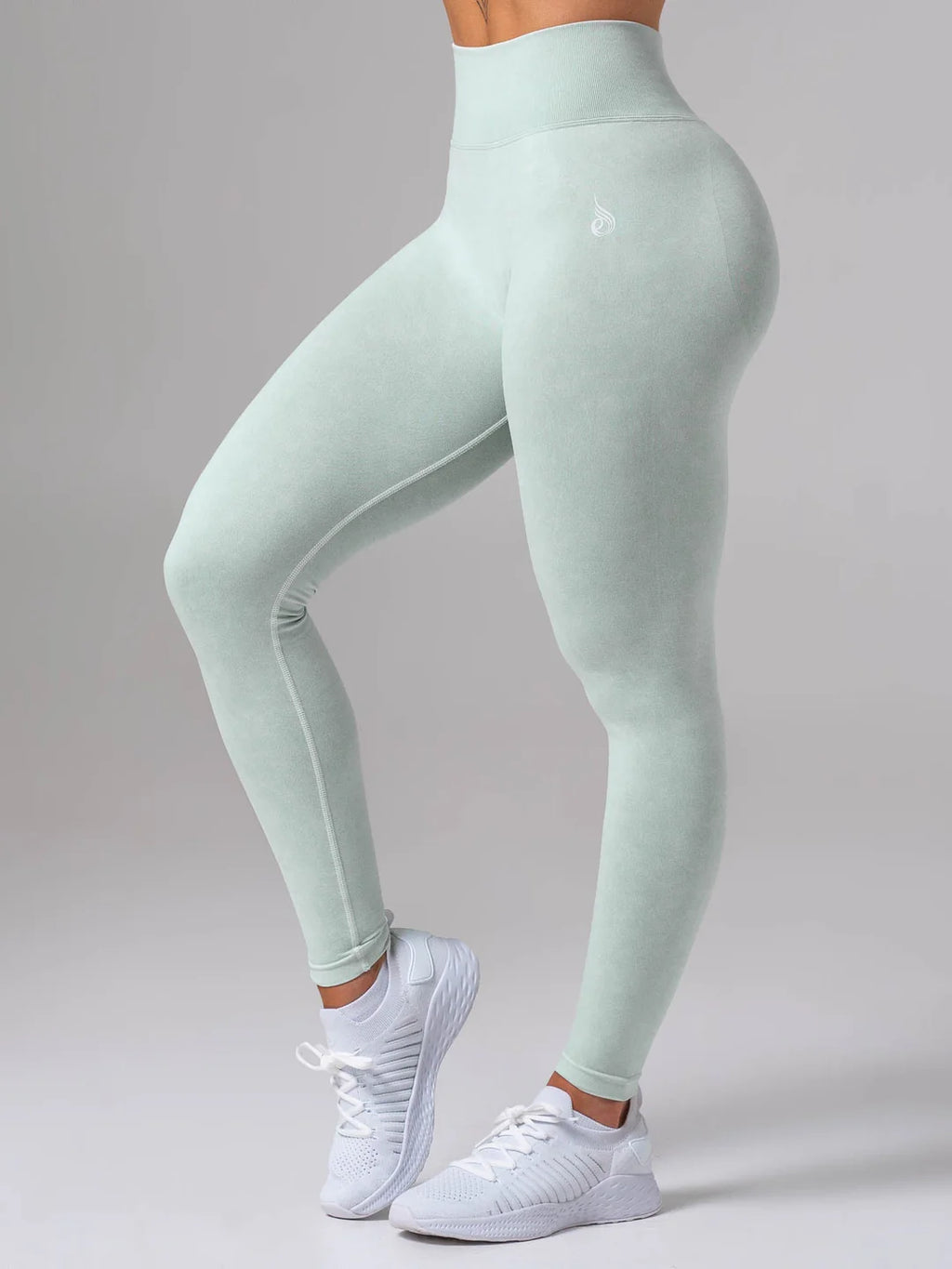 Ryderwear Stonewash Seamless Invisible Scrunch Leggings - Mint