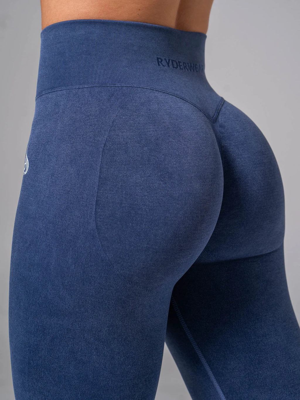 Ryderwear Stonewash Seamless Invisible Scrunch Leggings - Navy