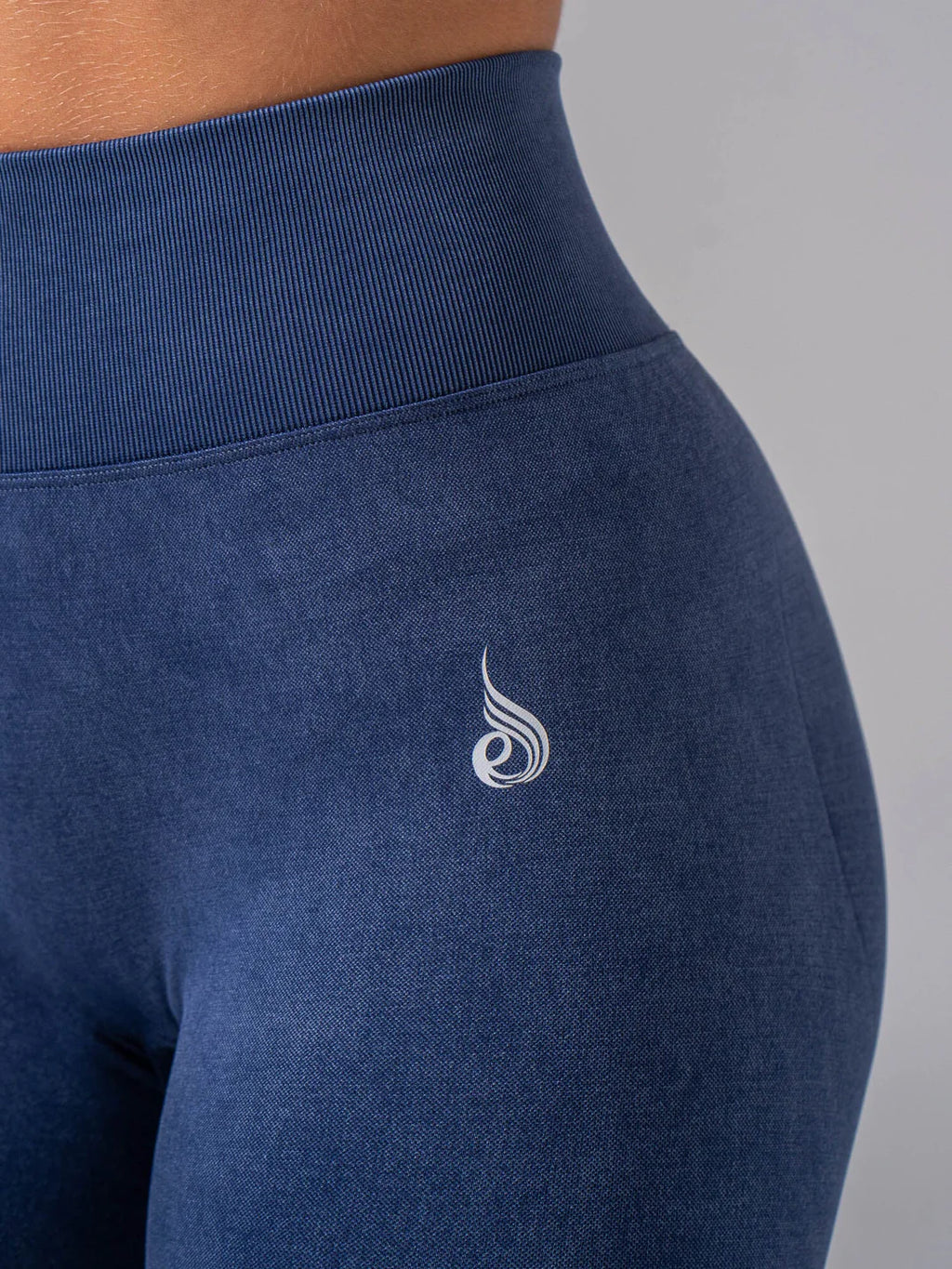 Ryderwear Stonewash Seamless Invisible Scrunch Leggings - Navy