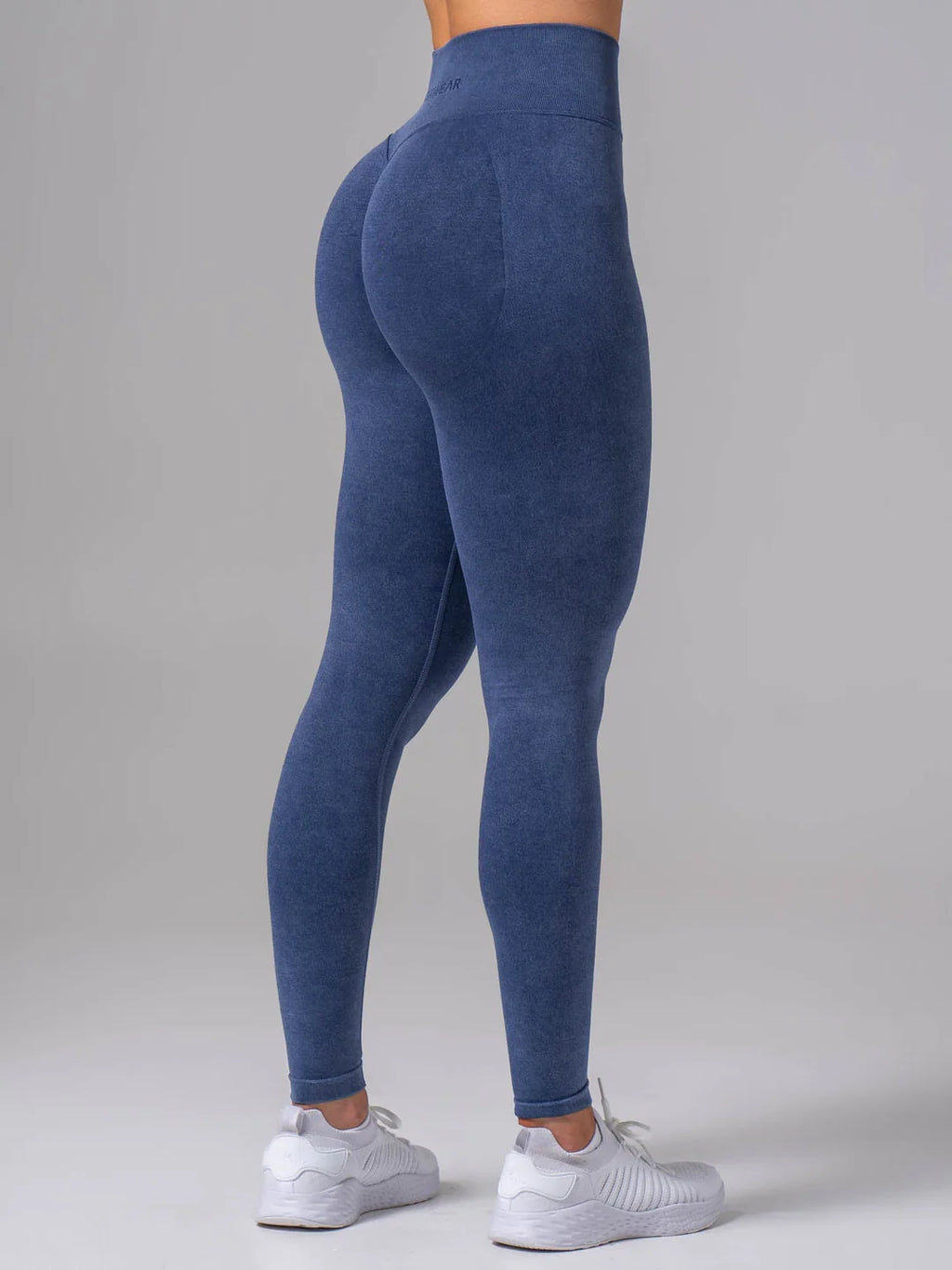 Ryderwear Stonewash Seamless Invisible Scrunch Leggings - Navy