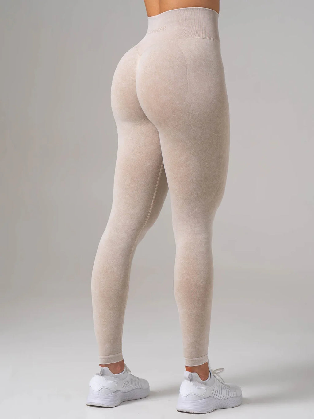 Ryderwear Stonewash Seamless Invisible Scrunch Leggings - Oatmeal