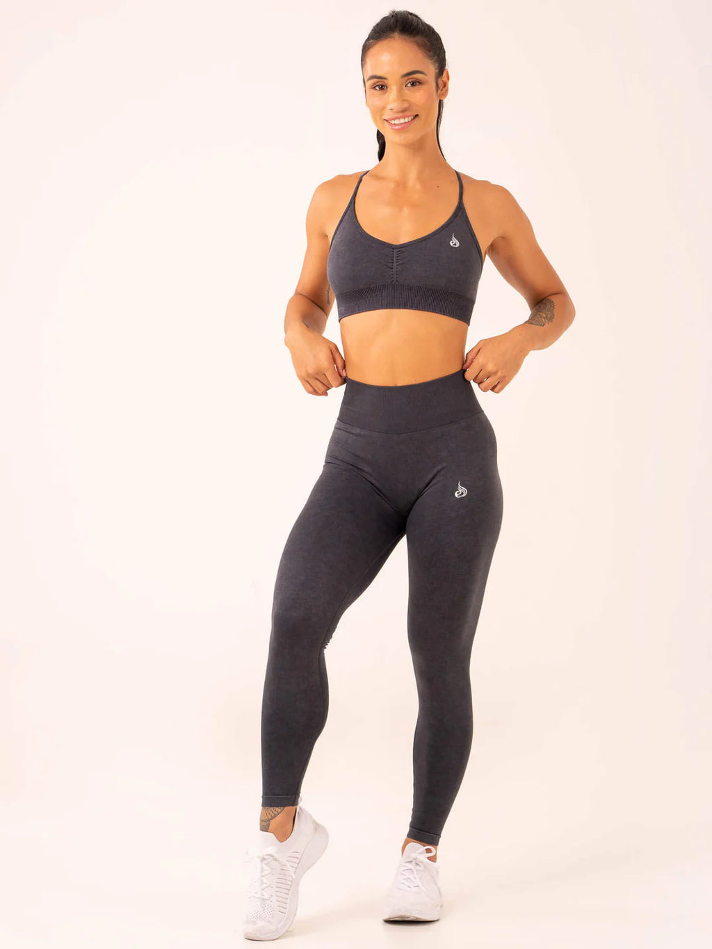 Ryderwear Stonewash Seamless Sports Bra - Black