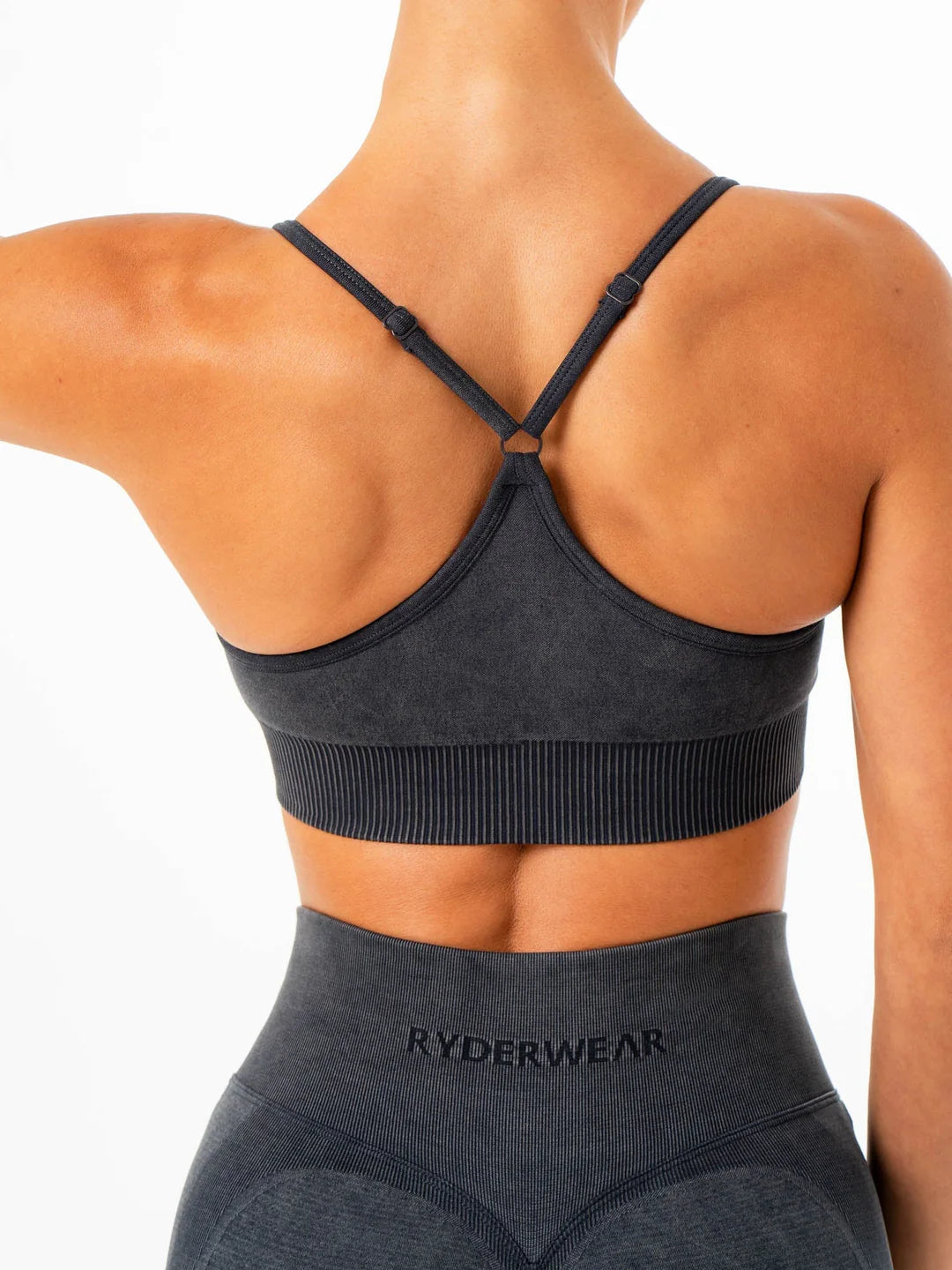 Ryderwear Stonewash Seamless Sports Bra - Charcoal