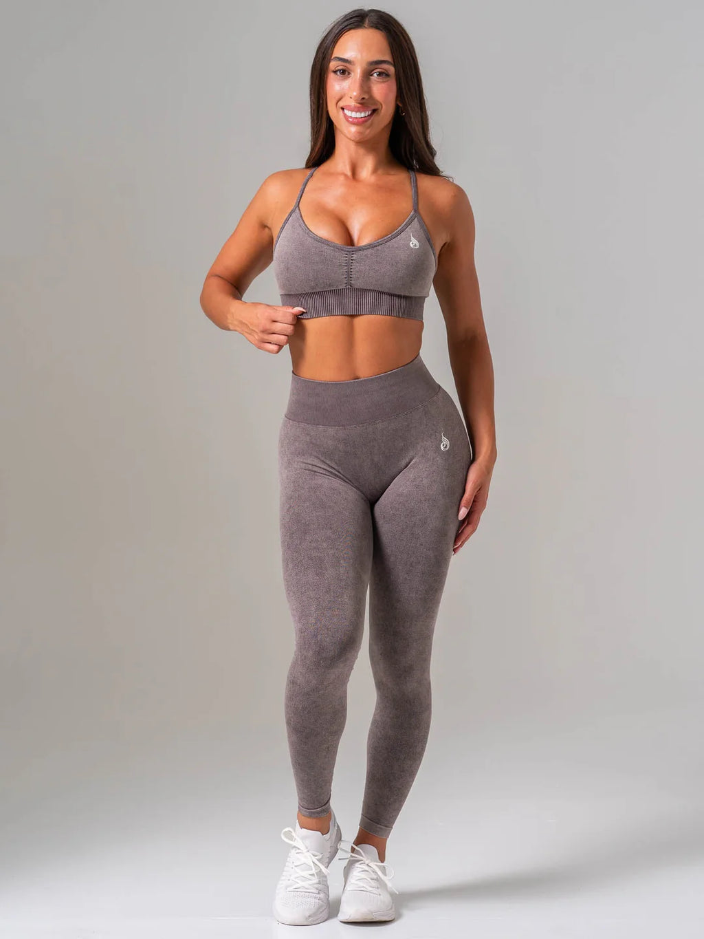 Ryderwear Stonewash Seamless Sports Bra -Cocoa