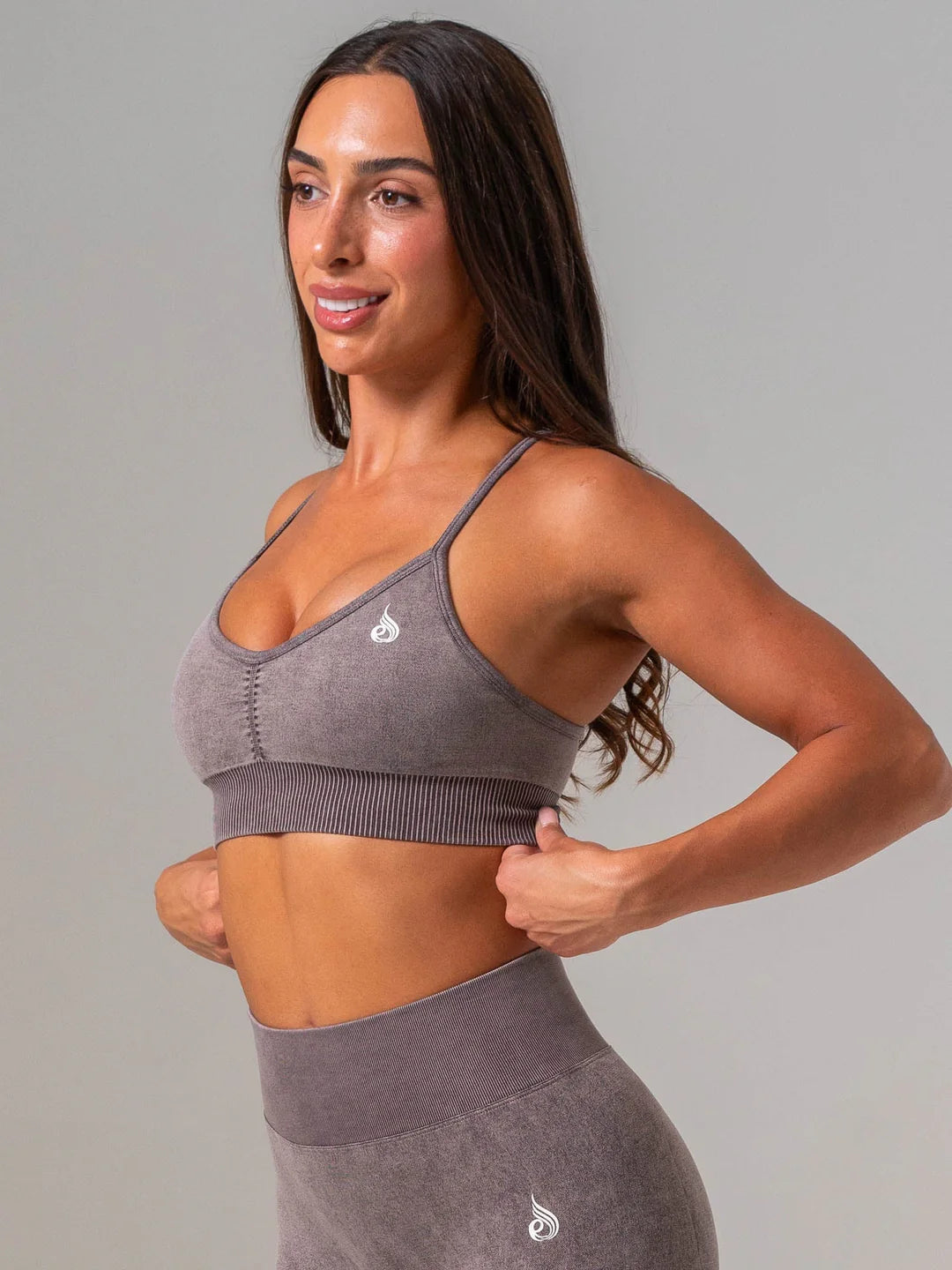 Ryderwear Stonewash Seamless Sports Bra -Cocoa
