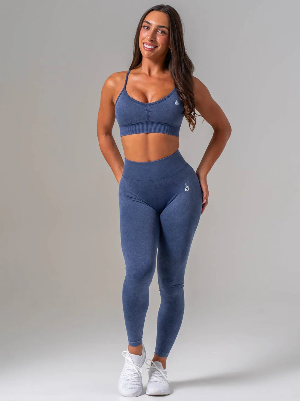 Ryderwear Stonewash Seamless Sports Bra - Navy