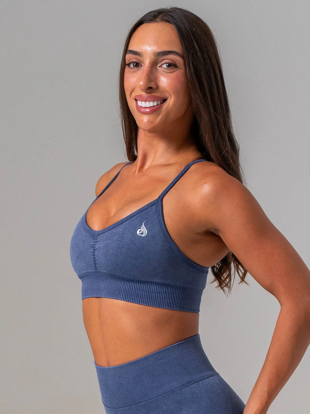 Ryderwear Stonewash Seamless Sports Bra - Navy