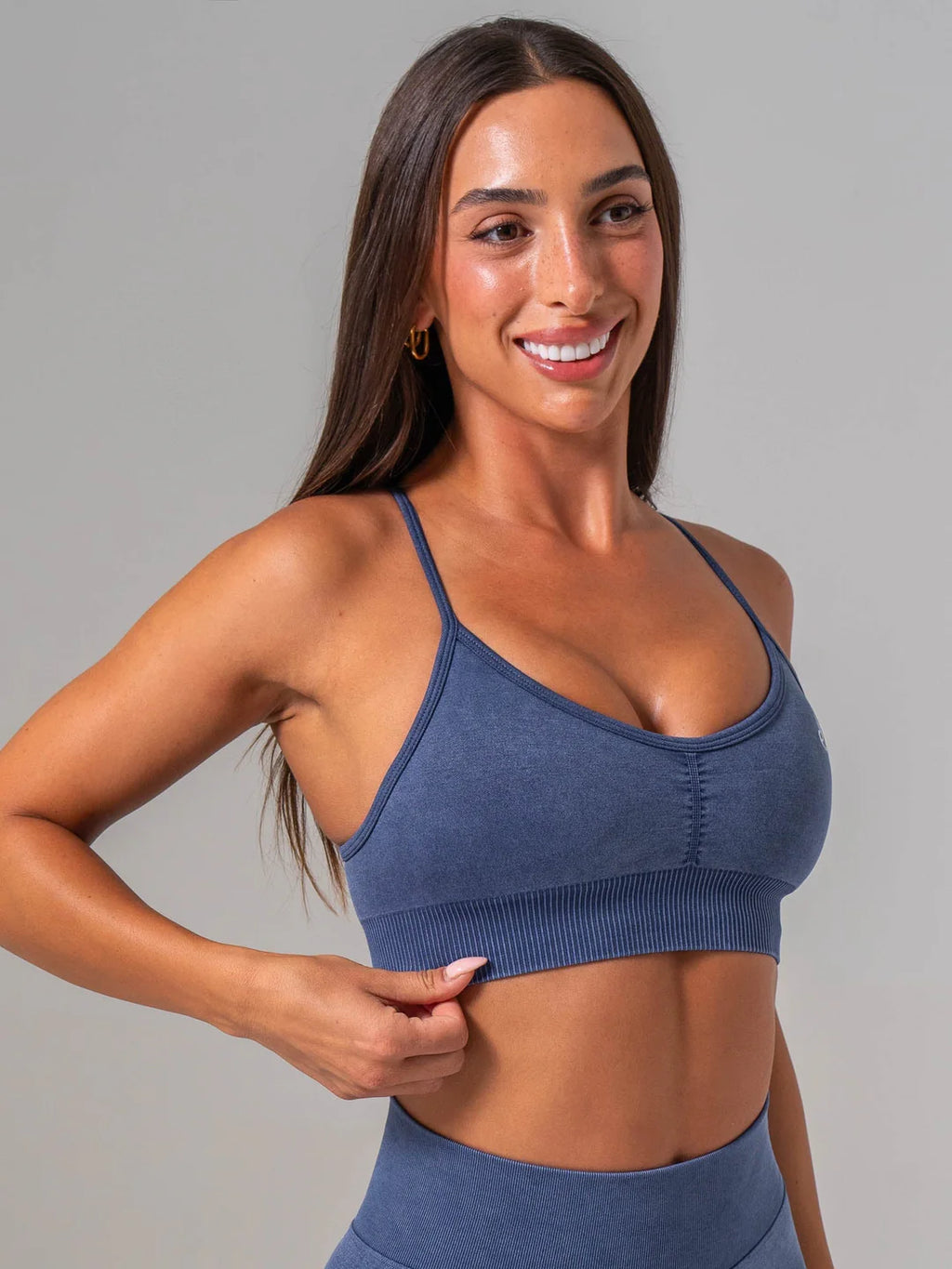 Ryderwear Stonewash Seamless Sports Bra - Navy