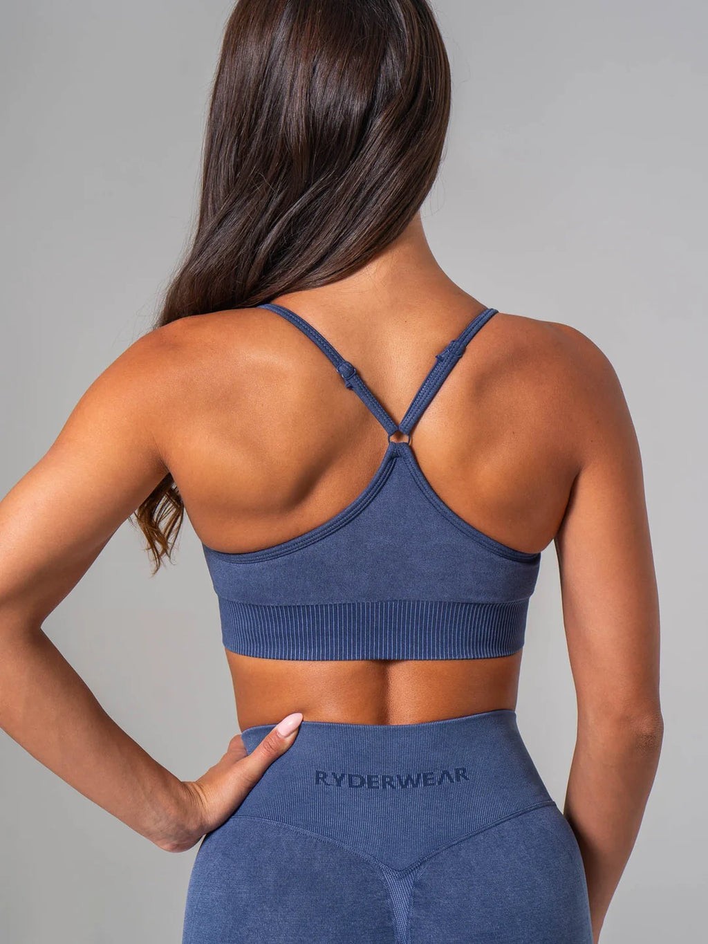 Ryderwear Stonewash Seamless Sports Bra - Navy