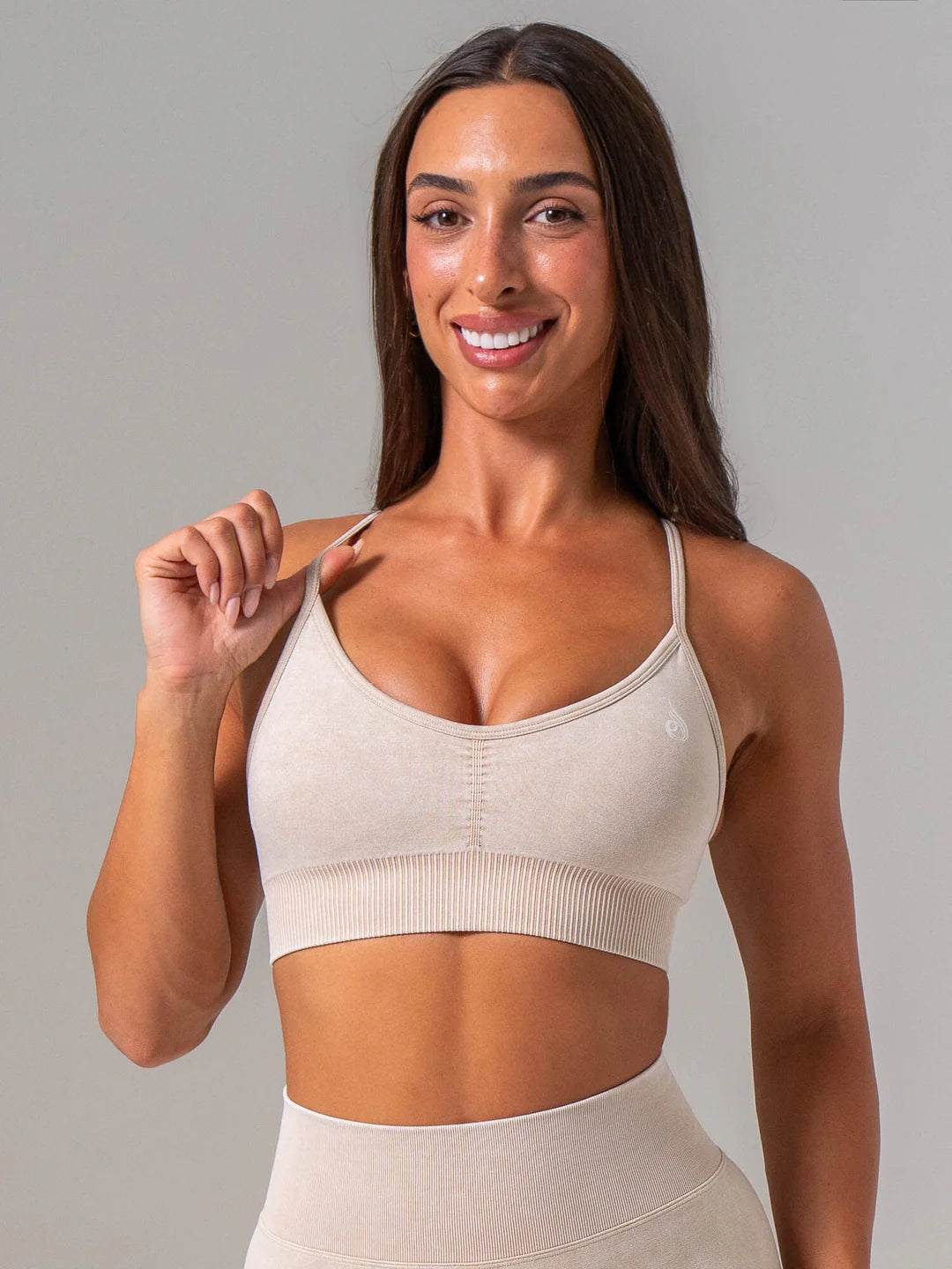 Ryderwear Stonewash Seamless Sports Bra - Oatmeal