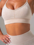 Ryderwear Stonewash Seamless Sports Bra - Oatmeal