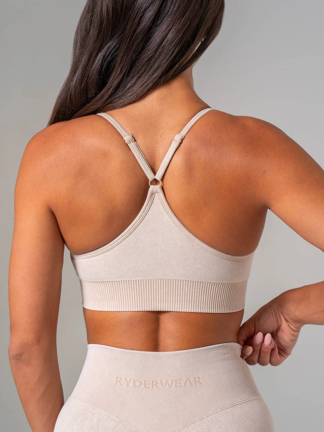 Ryderwear Stonewash Seamless Sports Bra - Oatmeal